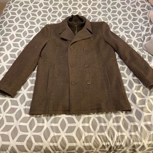 Black Rivet Double Breasted Pea Coat